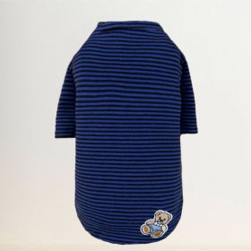 Striped Baby Beer Dog Tee (Color: Striped Navy, size: XS)