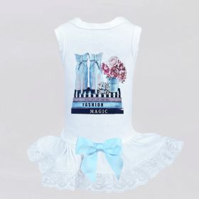 Fashionista Dog Dress (Color: White, size: XXS)