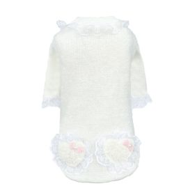 Lil Lamb Dog Sweater (Color: Ivory, size: XS)
