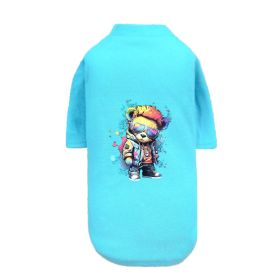 Punk Brats Dog Tee (Color: Teal, size: XS)