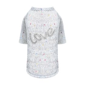Love Dog Sweater (Color: Grey, size: MD)