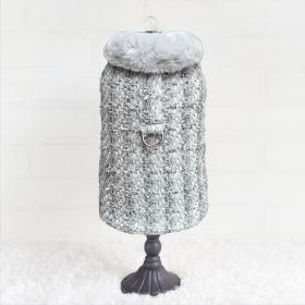 Annabella Dog Coat (Color: Platinum, size: LG)