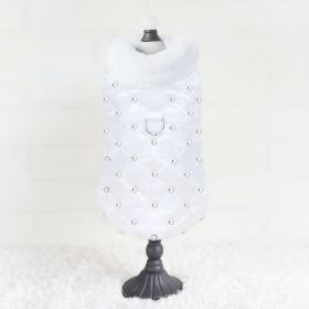 Glamour Baby Dog Coat (Color: Snow, size: LG)