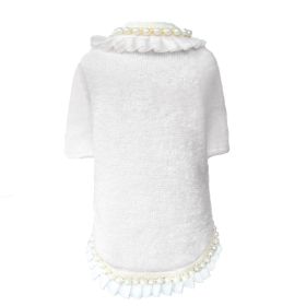 Dream Pearls Dog Sweater (Color: Ivory, size: LG)