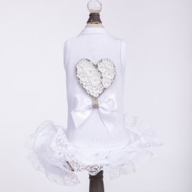 Endless Love Dog Dress (Color: White, size: SM)
